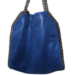 Stella McCartney Shaggy Deer Falabella Fold Over Bag Mini in Blue w/Dustbag